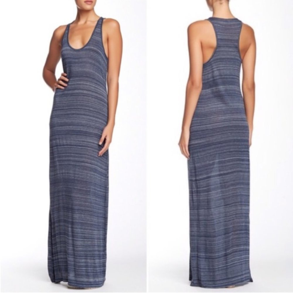 Vince Blue Melange Knit Maxi Dress